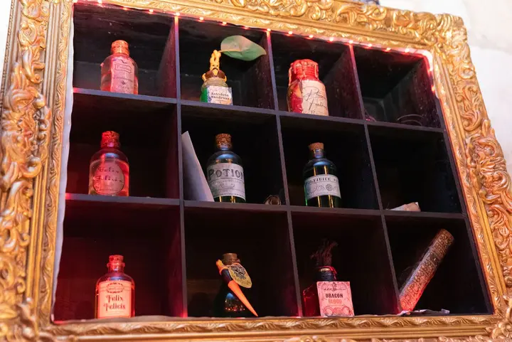 Le casier de fioles et de potions